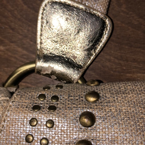 Franco Sarto gold metal studded boho purse - Picture 6 of 11